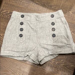 Express High Rise Linen Shorts